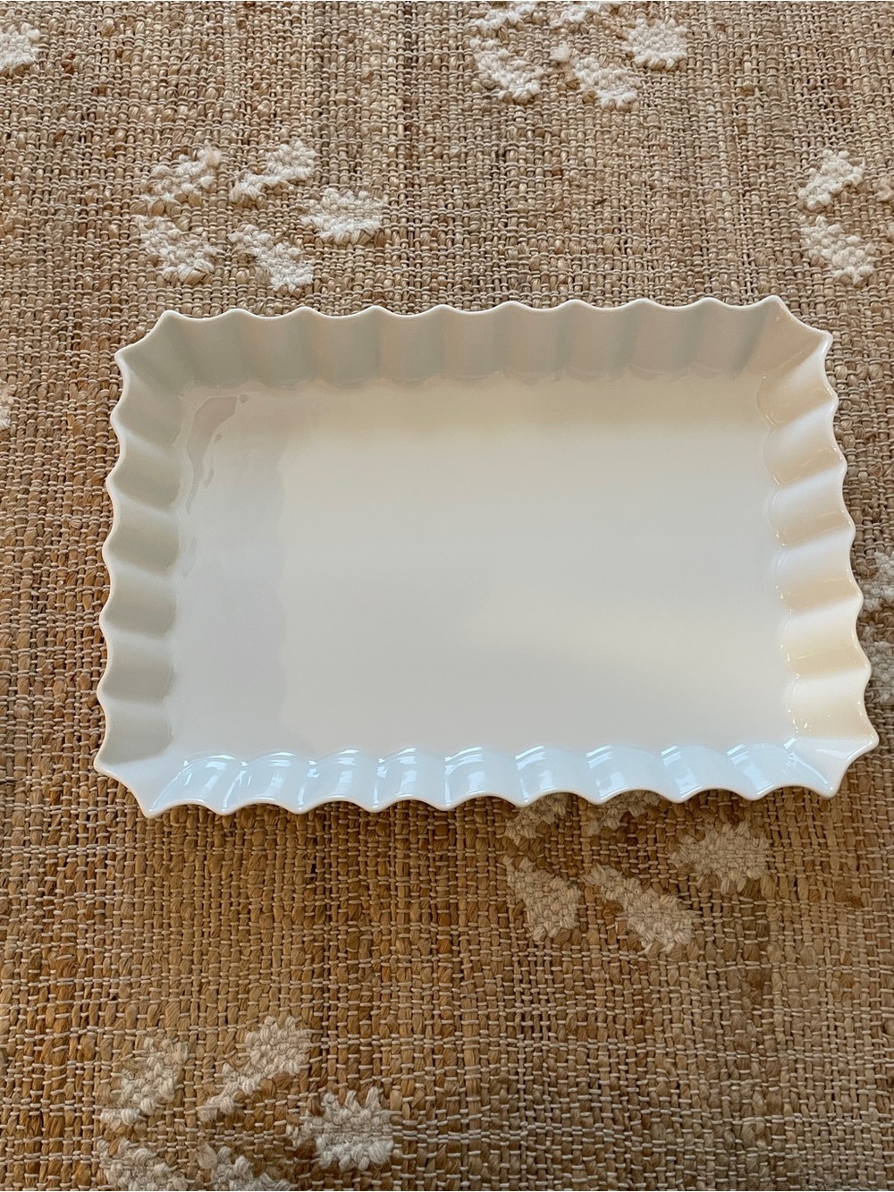 apilco france 961 porcelain fluted scalloped casserole dish tray 9x13 Inches